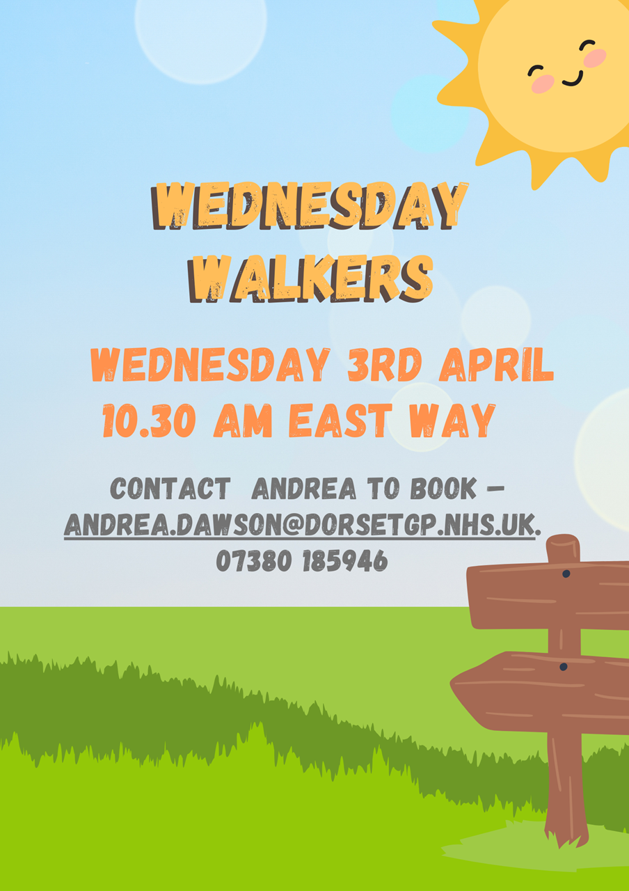 Wednesday Walkers: A walking group starting at East Way Clinic, 10:30am on Wednesday 3rd April.