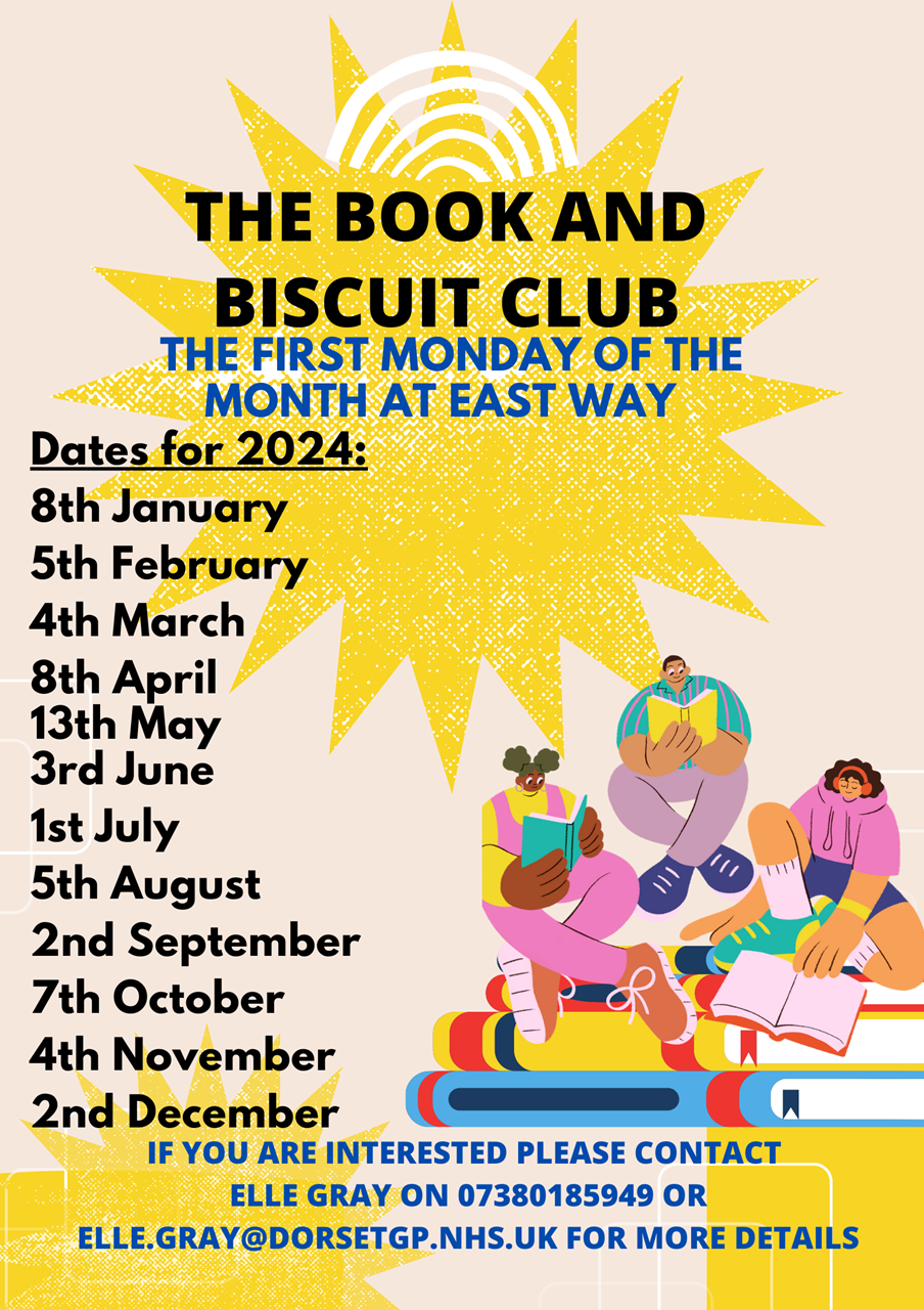 Book & Biscuit Club: First Monday of the month at East Way Clinic, 10:30am - 12:00pm